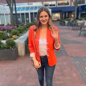 Poppy/Salmon Banana Republic Blazer